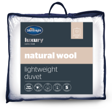 (King, Lightweight) Silentnight Luxury Natural Wool Duvet Cotton Cover