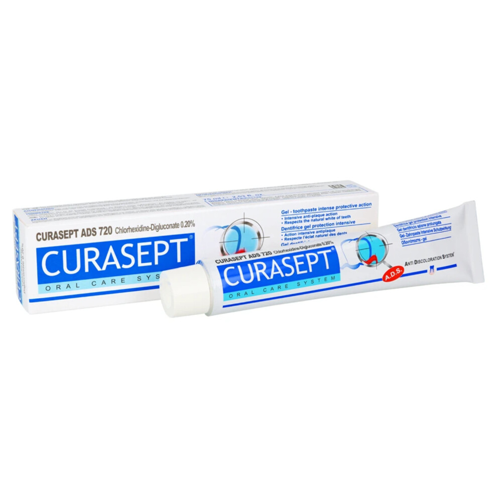 Curasept Ads 720 Tooth Paste, Effective Plaque Control & Prevent Gingivitis, Healthier Gums, Remove Tough Stains, Mild Flavor, 75ml