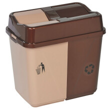 (60L Brown/Beige) 40L/60L/100L Duo Kitchen Bin Waste Base Connectors