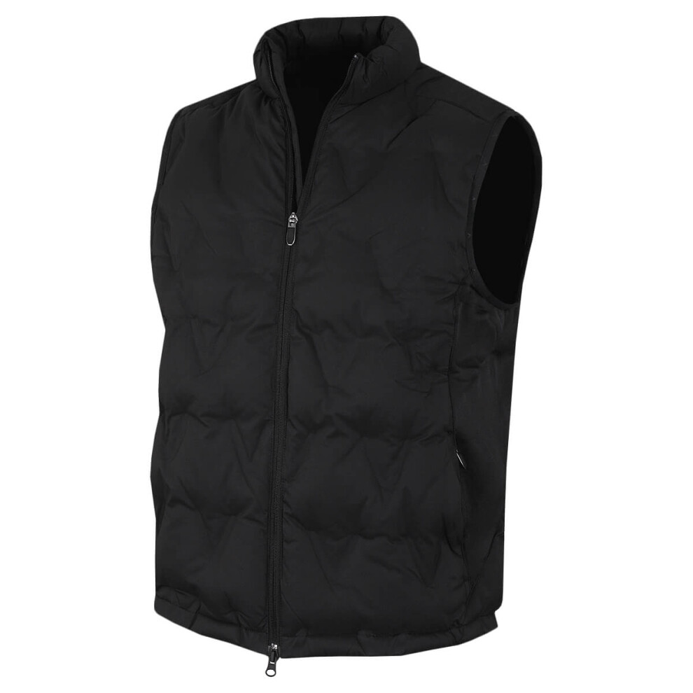 (XXL, Caviar) Callaway Golf Mens 2024 Chev Welded Quilted Thermal Swing Tech Vest Gilet