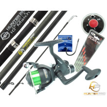Hunter Pro Complete Starter Fishing Kit. Carbon Fishing Rod Reel &amp; Tackle Set