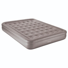 Vango Hi-Rise Double Flocked Air Bed - Premium Camping Mattress with Raised Edges, 38cm Height, 5-Min Inflate & Coil-Beam Support