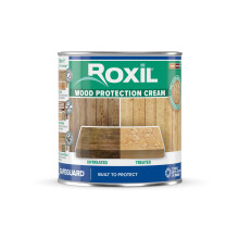 (1L) Roxil Wood Protection Cream - Clear - Wood Waterproofing Sealer. Preserves Outdoor Wood: Fences, Decking, Furniture, Sheds