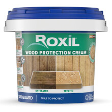 (3L) Roxil Wood Protection Cream - Clear - Wood Waterproofing Sealer. Preserves Outdoor Wood: Fences, Decking, Furniture, Sheds