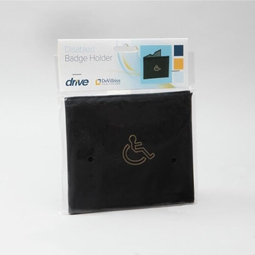 Leather Disabled Badge Holder Wallet - Black 2