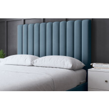 (Double, Blue) Evangeline Panel Upholstered Bed
