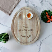 Personalised Custom Name Breakfast Egg Board, to an Egg-cellent, Unique Christmas, Birthday, Easter, Father's Day, Mother's Day Present Idea, Engraved