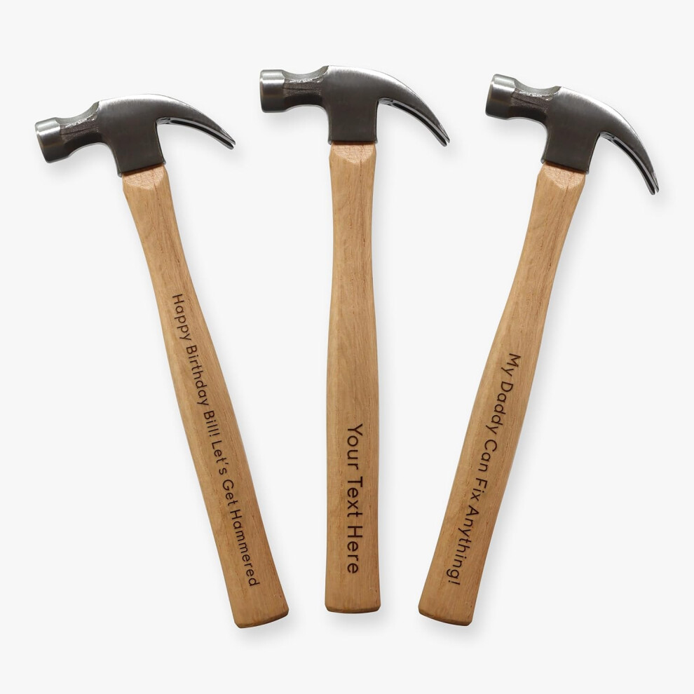 Personalised Laser Engraved Hammer, Perfect Gift for Dad, Grandad, Brother, Bespoke Novelty Gift, Any Custom Message, Father's Day Gift-image-OPC-PF55QNG-NEW