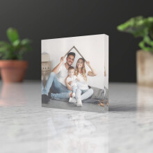 Personalised Custom Acrylic Square Photo Block, Freestanding Photo Gift, Custom Photo Block Frame, Family Print, Family Print Frame, Acrylic Glass