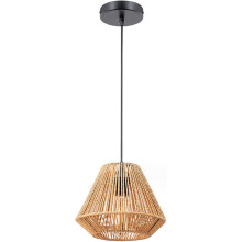 Hemp Rope Woven Chandelier Pendant Light Retro Pendant Light Indoor Chandelier E27, Metal Cage Lampshade