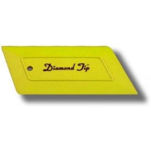 YELLOW DIAMOND TIP SQUEEGEE HARD CARD - WINDOW TINTING TOOL