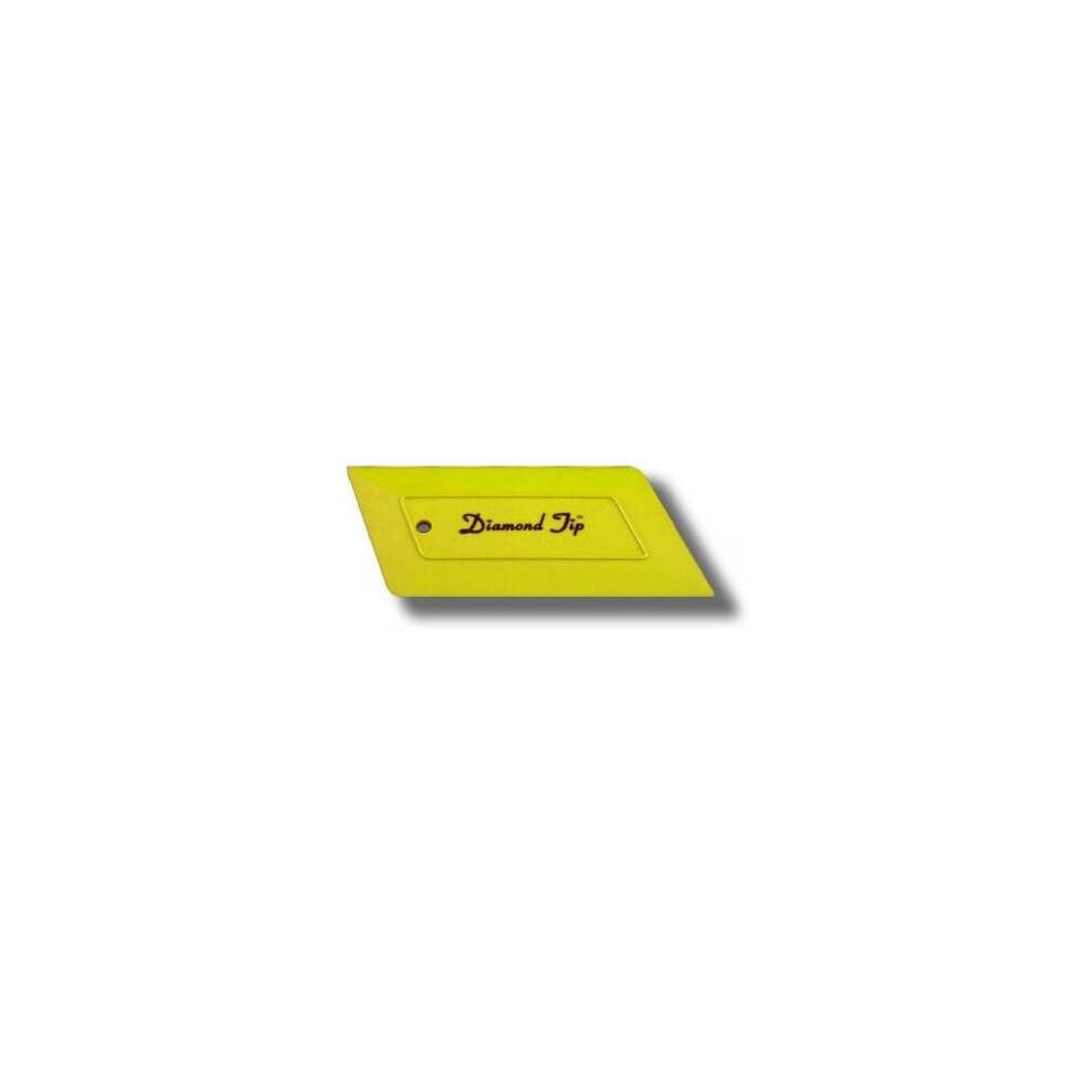 Diamond Tip Squeegee Hard Card - Window Tinting Tool Yellow 5053499401877