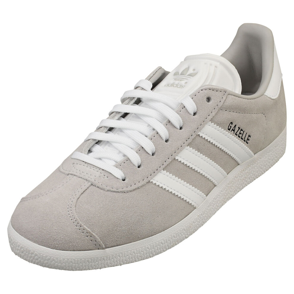 Grey adidas gazelle womens best sale