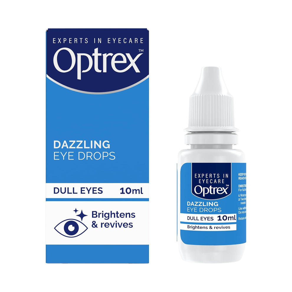 Optrex 3X Dazzling Eye Drops For Dull Dry Eyes Brightens Revives Instantly 10Ml
