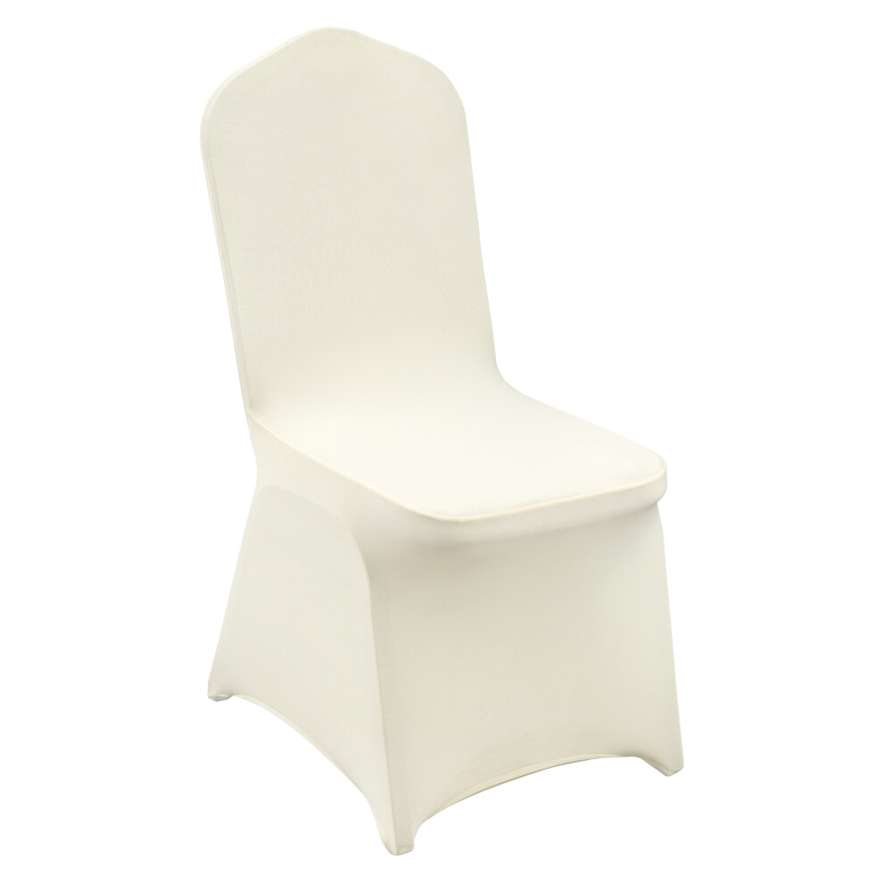 VEVOR  White Stretch Spandex Folding Chair Covers for Wedding Party Dining