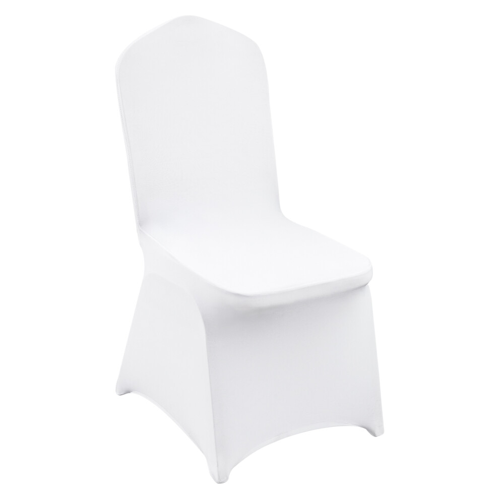 (150PCS, White) VEVOR  White Stretch Spandex Folding Chair Covers for Wedding Party Dining