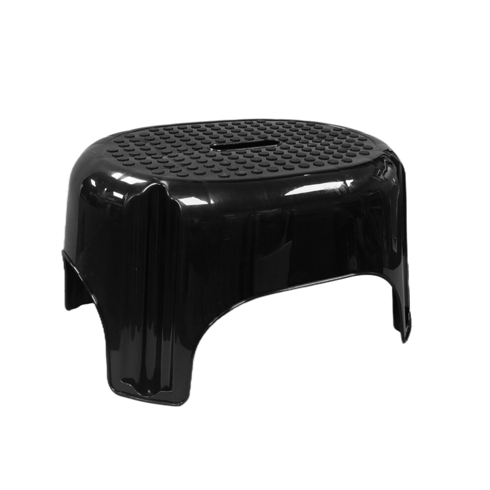 Large Black Step Stool Anti Slip Single Household Step Stool Seat