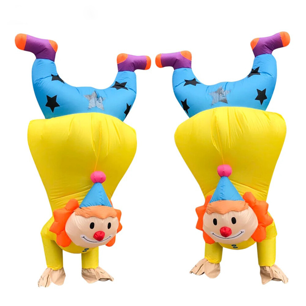Photos - Fancy Dress  Carnival And Festival Halloween Party  Upside Down Inflatable Clown Costume Not,Specified(Adult, MULTI)