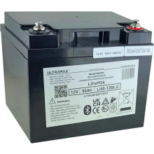 ULTRAMAX LI50-12BLU, 12V 50Ah Lithium LiFePO4 Battery WITH BLUETOOTH