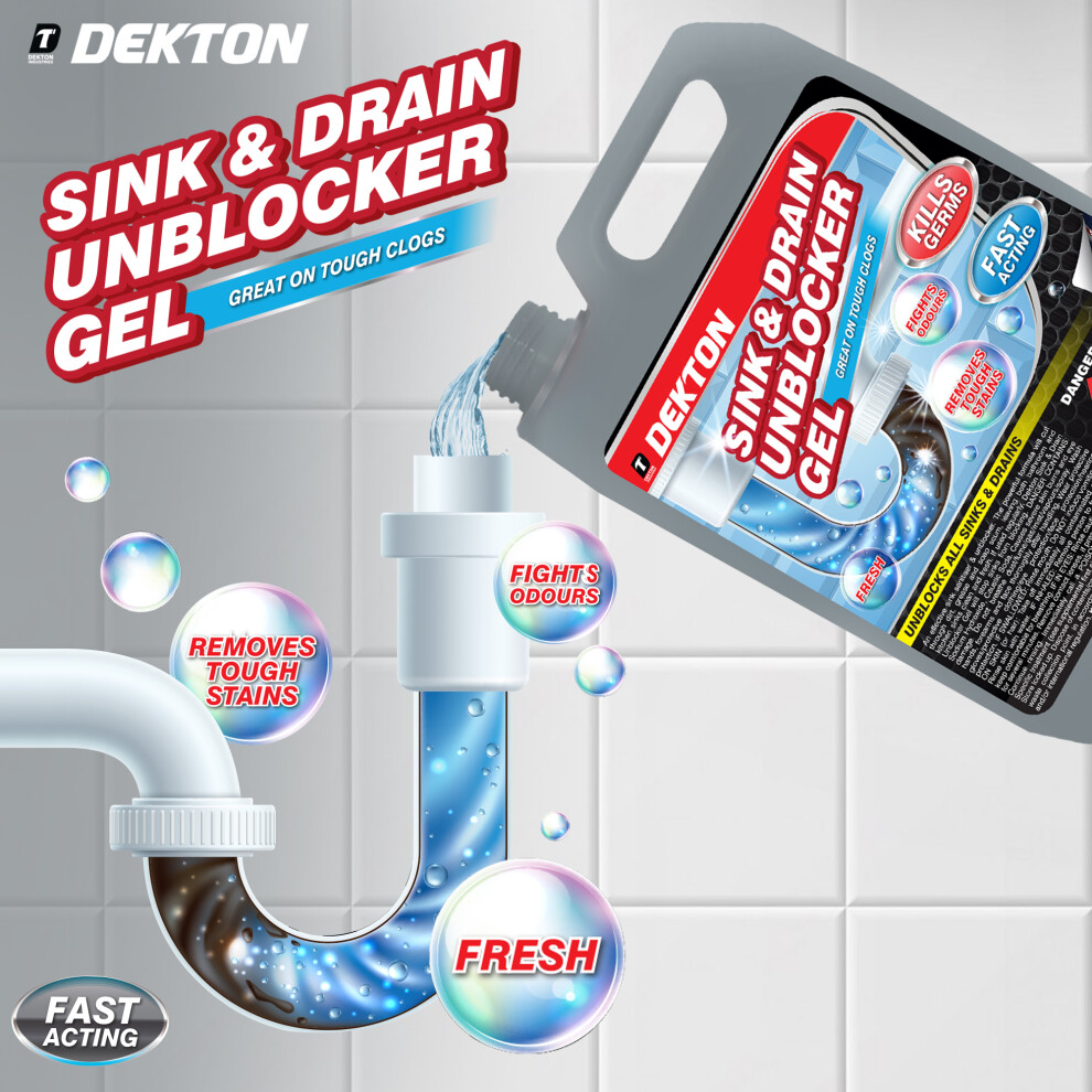 Sink and Drain Unblocker Gel | Remove Tough Clogs | Kills Germs |Odour Control