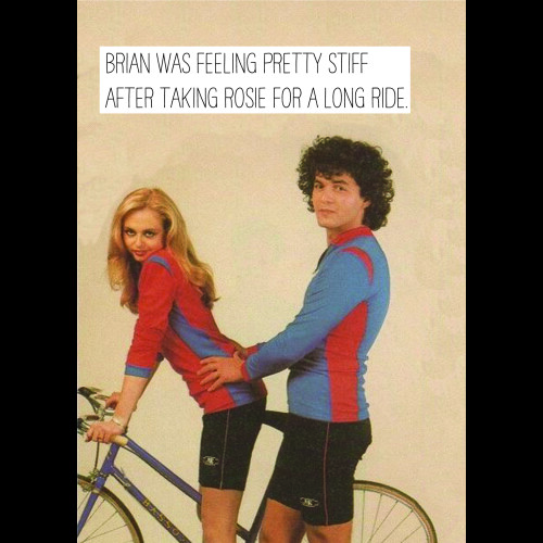 Scribbler Brian Was Pretty Stiff After Long Ride Funny Greeting Card