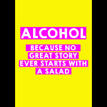 Scribbler Alcohol Not Salad Booze-Tastic Party! Funny Greeting Card