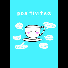 Scribbler Positivitea Encouragement Tea Hug Buddy! Funny Greeting Card
