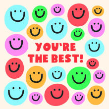 Scribbler You're The Best Smiley Happy Fun Vibes! Funny Greeting Card