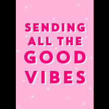 Scribbler Sending All The Good Vibes Good Vibes Express! Fun Greeting Card