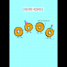 Scribbler Cheerio Asshole Some Of Us Will Miss You Funny Leaving Greeting Card
