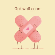 Scribbler Get Well Soon Plasters Plaster Love Fest! Funny Get Well Greeting Card