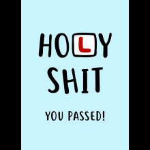 Scribbler You Passed! Driving Test Vroom Vroom! Funny Congratulations Greeting Card
