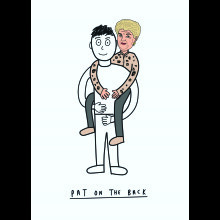 Scribbler Pat On The Back Funny Congratulations Well Done Greeting Card