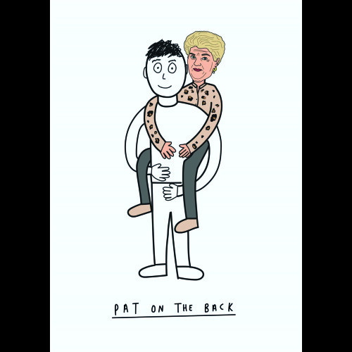 Scribbler Pat On The Back Funny Congratulations Well Done Greeting Card