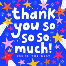 Scribbler Thank You So Much Magical Contemporary Thank You Greeting Card