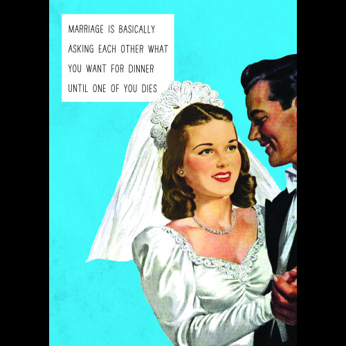 Scribbler Marriage Is... What's For Dinner? Funny Wedding Greeting Card