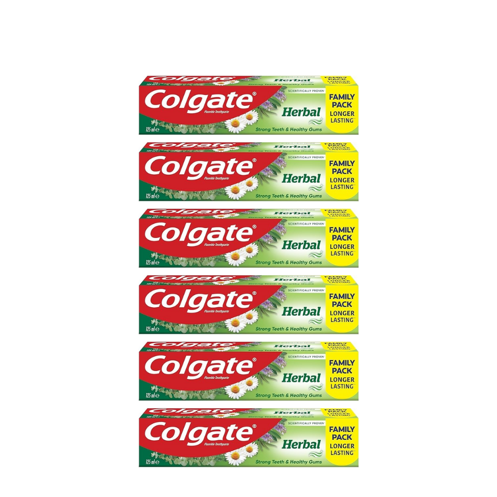 6 x 125ml Colgate Herbal Toothpaste EUCALYPTUS, CHAMOMILE, MYRRH & SAGE