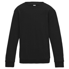 (Black, 11 - 12 Years) Kids School Jumper Crew Neck Boys Girls Uniform