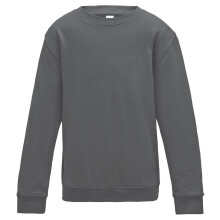 (Charcoal, 11 - 12 Years) Kids School Jumper Crew Neck Boys Girls Uniform