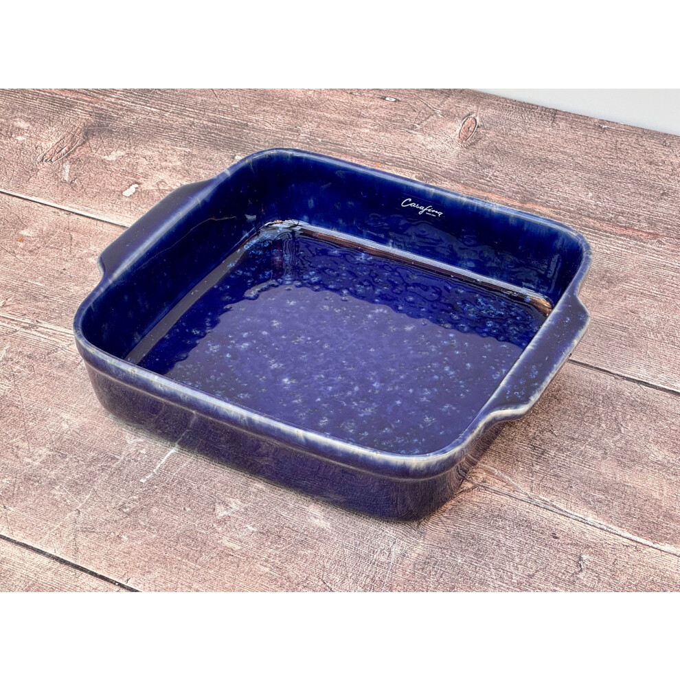 Dark Blue Square Baking Dish, 23cm-image-OPC-PF56B8Z-NEW