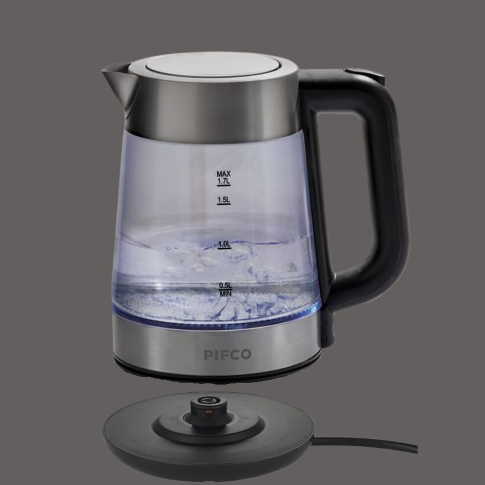 1.7L Illuminating Glass Cordless Electric Kettle, Travel Kettles Electric