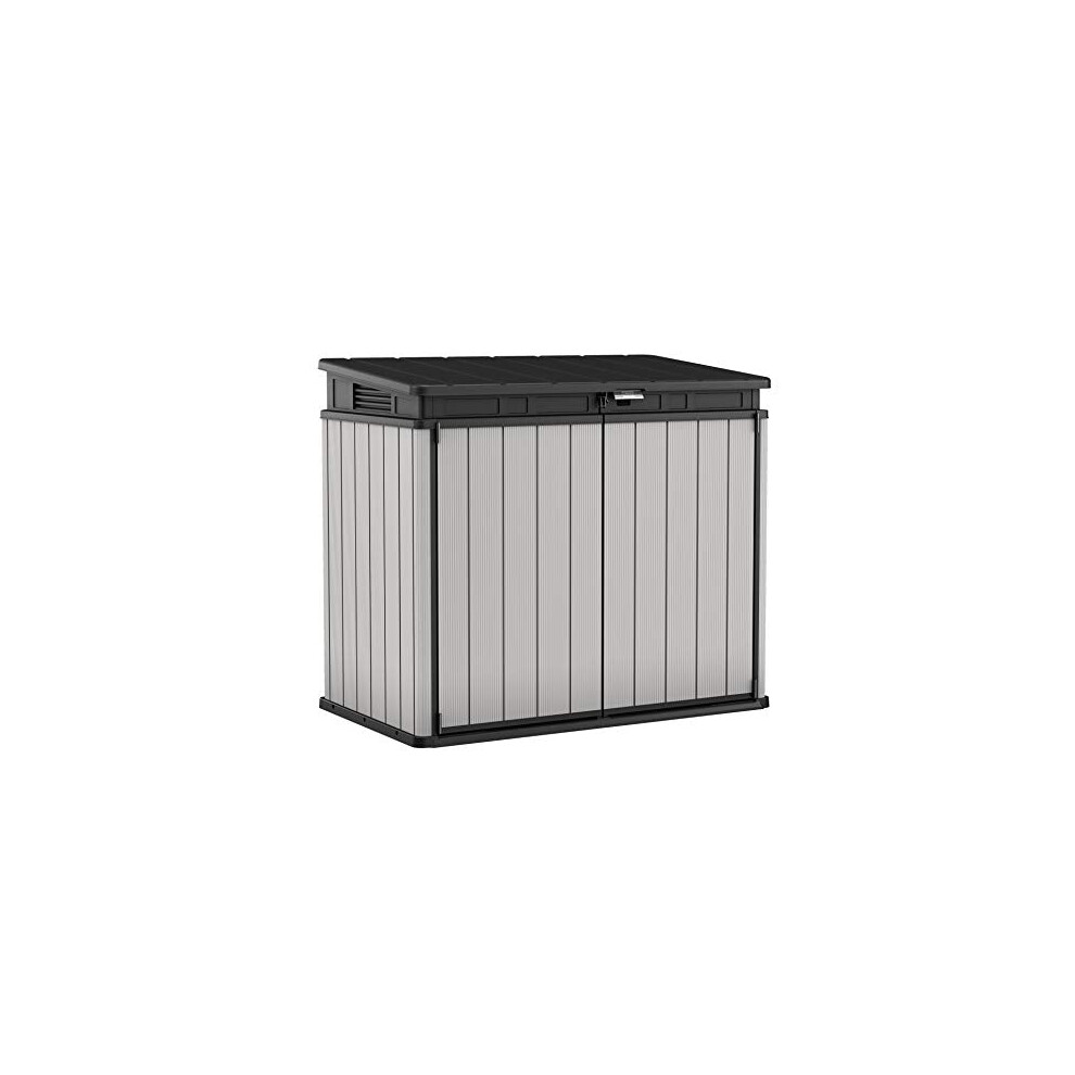 Keter Store It Out Premier XL Outdoor Garden Storage Shed, Grey and Black, 141 x 82 x 123.5 cm