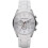 Armani EMPORIO ARMANI MEN'S AR5859 WHITE RUBBER STRAP WHITE DIAL SILVER CASE 2