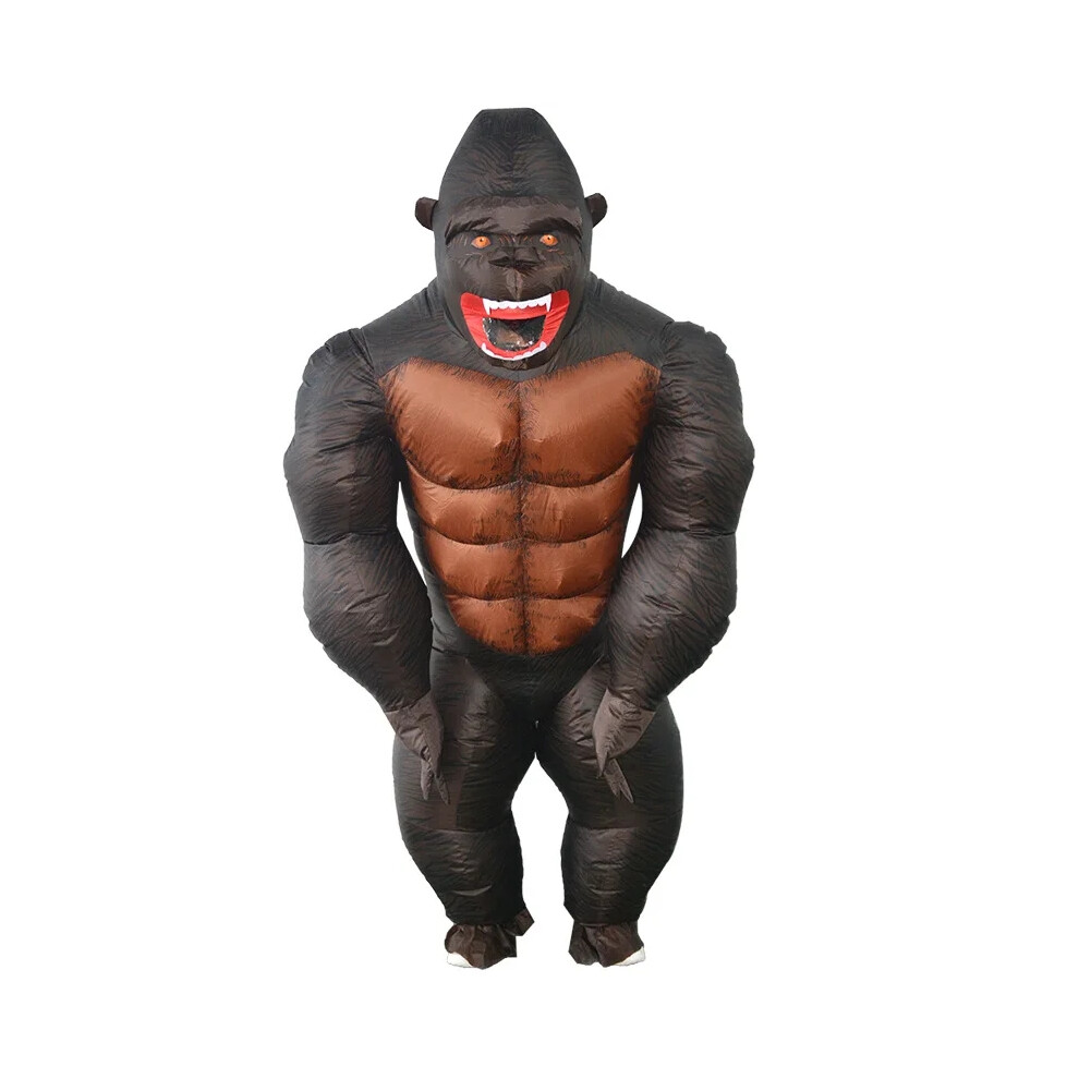 (black, 80-120 cm) Gorilla Inflatable Costume Cosplay Anime Suit Dress Adult Kids Party Costume