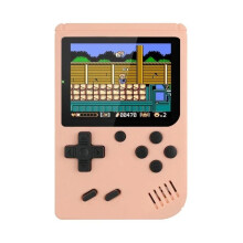 (Pink) Retro Portable Mini Handheld Video Game Console 8-Bit 3.0 Inch LCD Color Kids Game Player Built-in 500 games For Kid Xmas Gift