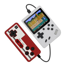(White with gamepad) Retro Portable Mini Handheld Video Game Console 8-Bit 3.0 Inch LCD Color Kids Game Player Built-in 500 games For Kid Xmas Gift