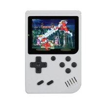 (White) Retro Portable Mini Handheld Video Game Console 8-Bit 3.0 Inch LCD Color Kids Game Player Built-in 500 games For Kid Xmas Gift