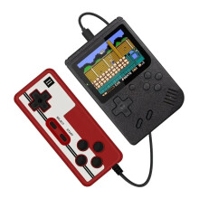 (Black with gamepad) Retro Portable Mini Handheld Video Game Console 8-Bit 3.0 Inch LCD Color Kids Game Player Built-in 500 games For Kid Xmas Gift