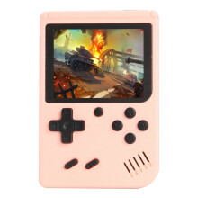 (Pink) 500 IN 1 Retro Portable Mini Handheld Video Game Console 8 Bit 3.0 Inch Color LCD Game Player Built in 500 Games For Kid Gift