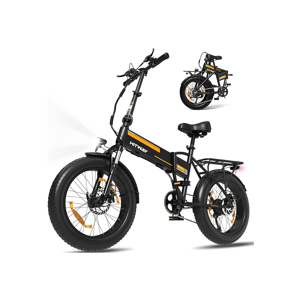 HITWAY BK10S E-Bike Adults 20" Fat Tire Electric Bicycle 250W Motor